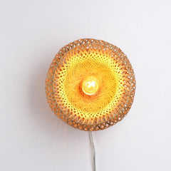 Aplique de mimbre con enchufe "Round"