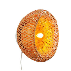 Aplique de mimbre con enchufe "Round"