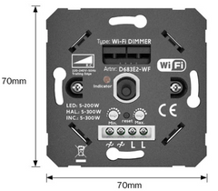 Dimmer Smart WIFI 200W Función Encendido/Apagado