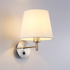 Aplique de pared con pantalla e interruptor Classic "RIGA" - E27