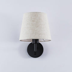 Aplique de pared con pantalla e interruptor Classic "RIGA" - E27