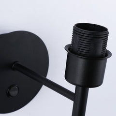 Aplique de pared con pantalla e interruptor Classic "RIGA" - E27