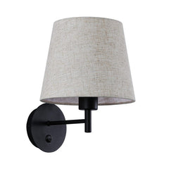 Aplique de pared con pantalla e interruptor Classic "RIGA" - E27