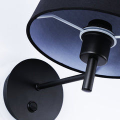 Aplique de pared con pantalla e interruptor Classic "RIGA" - E27