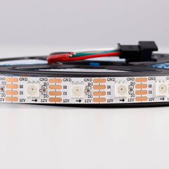 Tira LED inteligente IC RGB 12V DC - 14,4 W/m -IP20 - 60 LED/m - Ancho 10mm - 5 metros