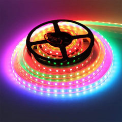 Tira LED inteligente IC RGB 12V DC - 14,4 W/m -IP20 - 60 LED/m - Ancho 10mm - 5 metros