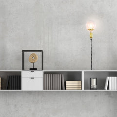 Aplique de Pared Interior Dorado con Enchufe y Interruptor para Dormitorio, Escalera, Escritorio