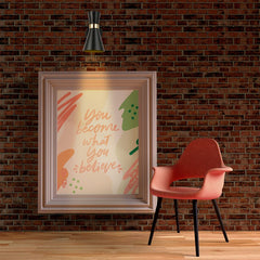 Aplique de pared interior en color blanco y dorado estilo nórdico "Melissa" de 29x25cm