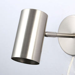 Aplique de pared interior orientable "Ben" con cable y enchufe - E27