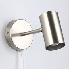 Aplique de pared interior orientable "Ben" con cable y enchufe - E27