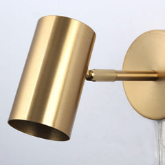 Aplique de pared interior orientable "Ben" con cable y enchufe - E27