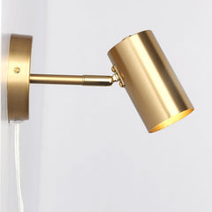 Aplique de pared interior orientable "Ben" con cable y enchufe - E27