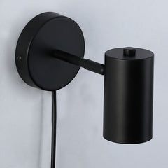 Aplique de pared interior orientable "Ben" con cable y enchufe - E27