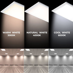 Panel LED slim de superficie 120X30 cm - Driver Philips - 44W - UGR19 - Con KIT de montaje