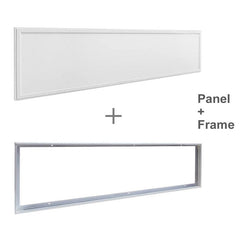 Panel LED slim de superficie 120X30 cm - Driver Philips - 44W - UGR19 - Con KIT de montaje