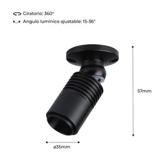 Aplique de techo con zoom - Orientable - 2700K - 3W