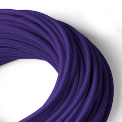 Cable eléctrico redondo revestido de algodón Violeta