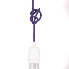 Cable eléctrico redondo revestido de algodón Violeta
