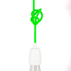 Cable eléctrico redondo revestido de algodón Verde Cítrico