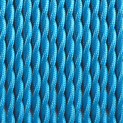 Cable Trenzado Recubierto en tejido Efecto Seda Color Azul