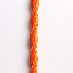 Cable Trenzado Recubierto en tejido Efecto Seda Color Naranja