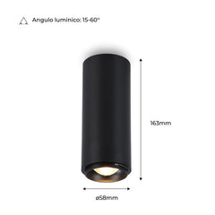 Aplique de techo LED 8W - Ángulo lumínico ajustable - 2800K