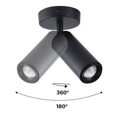 Aplique de techo LED orientable 8W - Ángulo ajustable - 2800K
