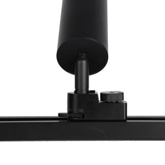 Foco de carril monofásico con ángulo lumínico ajustable y articulado de 8W zoom