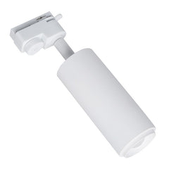 Foco de carril monofásico con ángulo lumínico ajustable y articulado de 8W zoom