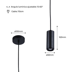 Lámpara colgante moderna 8W - Ángulo ajustable - 2800K