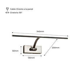 Aplique de pared para iluminación de cuadros LED 6W ajustable