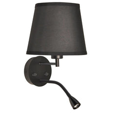Aplique de pared "PAIR" E27 con foco LED de lectura 3W