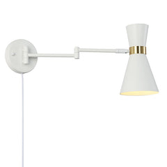 Aplique de pared con brazo articulado y enchufe "SILVA"