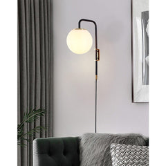 Aplique de pared bola cristal con cable y enchufe "Bilsen" - E27