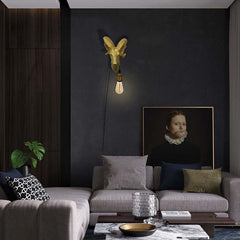 Aplique de pared Muflón Dorado "Capris" E27
