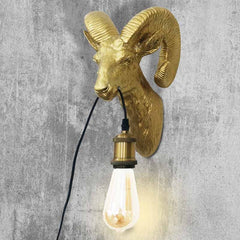 Aplique de pared Muflón Dorado "Capris" E27