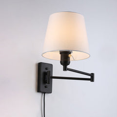Aplique de pared con brazo articulado y enchufe "Clark" - E27