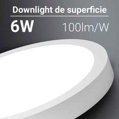 Plafón LED de superficie 6W Alta Eficiencia