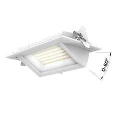 Downlight LED rectangular orientable CCT 38W - Blanco - 120° Driver LIFUD