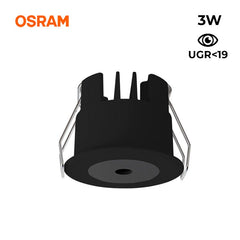 Downlight LED Mini 3W - Chip OSRAM - Bajo UGR - CRI 90 - Ø 40mm