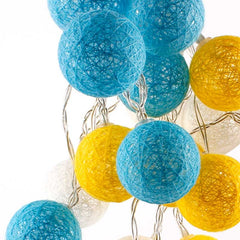 Guirnalda LED bolas de algodón 20 Bolas con USB 3m-IP44-4cm