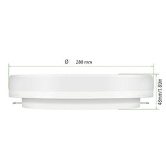 Plafón LED estanco circular blanco 24W CCT - 2400lm - IP65