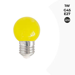Bombilla de colores LED E27 G45 - 1W