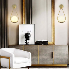 Aplique de pared bola cristal "Clara" - E14