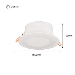 Downlight Redondo Estanco CCT Fumagalli "Teresa 160" 10W IP55