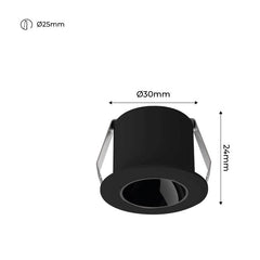 Downlight LED Mini 2W - Chip OSRAM - Bajo UGR - CRI 90 - Ø 30mm