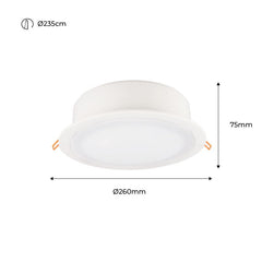 Downlight Redondo Estanco CCT Fumagalli "Teresa 260" 18W IP55