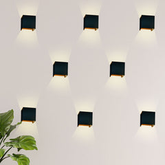 Pack de 8 Apliques de pared "KURTIN" 6W luz up and down regulable