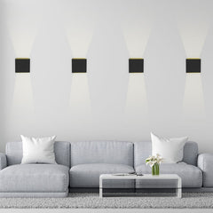 Pack de 8 Apliques de pared "KURTIN" 6W luz up and down regulable