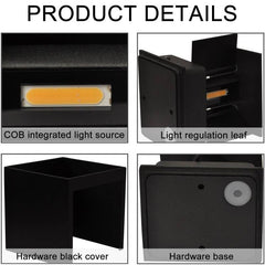 Pack de 8 Apliques de pared "KURTIN" 6W luz up and down regulable
